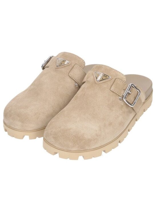 Prada Triangle Suede Sandals main image 4